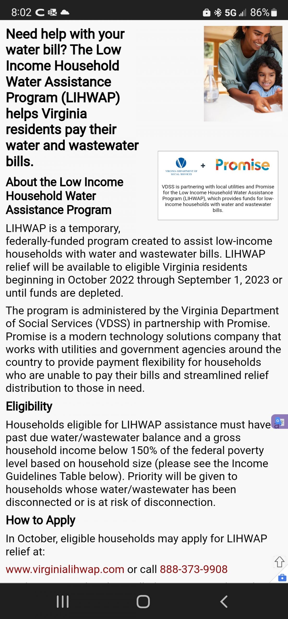 Information on LIHWAP