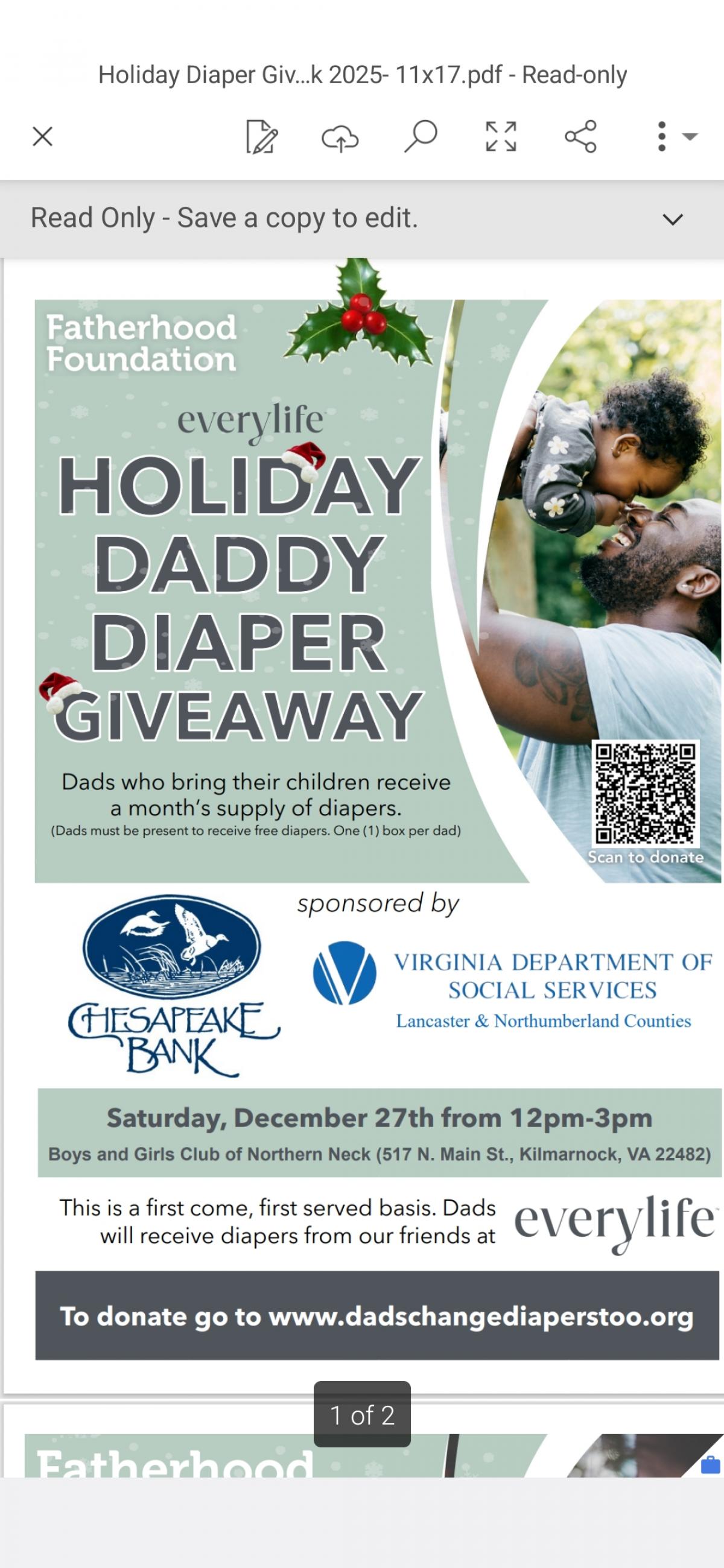 Holiday Daddy Diaper Giveaway